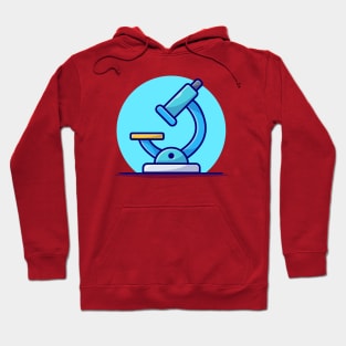 Microscope Cartoon Vector Icon Illustration Hoodie